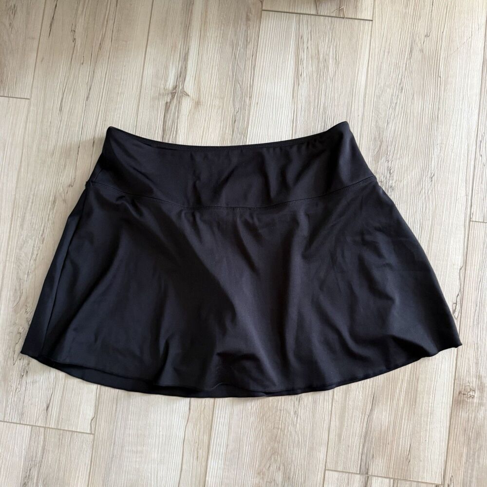 Leg3nd Women's Skirt Skort Size XL Elastic Waist Black